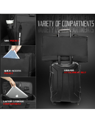 Bolsa de Zapatillas Krone Kalpasmos Negra con 3 Divisores