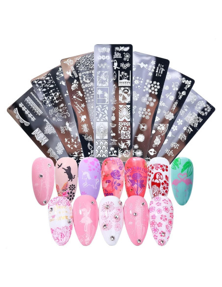 Kit de Estampado de Uñas Tesorrio - 12 Placas de Acero Inoxidable Kit de Estampado de Uñas Tesorrio - 12 Placas de Acero Inoxidable