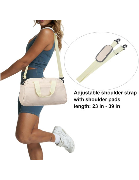 Bolsa de gimnasio mini tipo duffel ITU609 Beige 35.56x20.32cm Bolsa de gimnasio mini tipo duffel ITU609 Beige 35.56x20.32cm