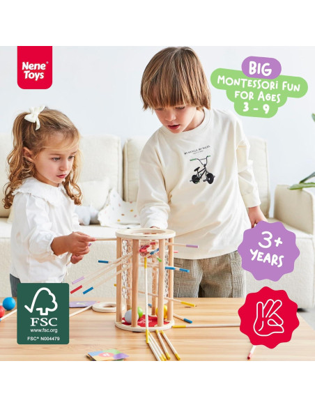 Nene Toys BALLFALL Jumbo - Juego de Mesa Montessori 3-9 Años Nene Toys BALLFALL Jumbo - Juego de Mesa Montessori 3-9 Años