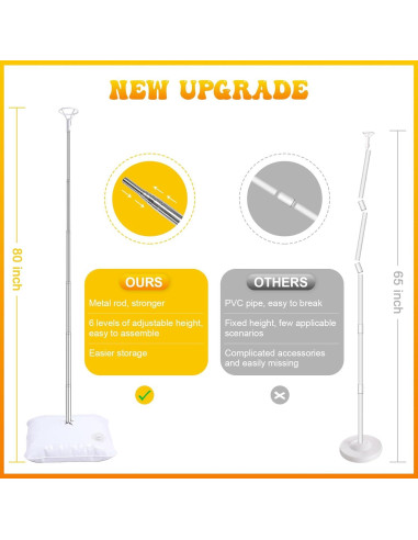 Kit de Columna de Globos y Bomba Eléctrica IDAODAN 165 cm