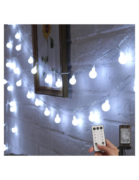 Luces de Cuerda LED Minetom 10 Metros 100 Bombillas Blancas Luces de Cuerda LED Minetom 10 Metros 100 Bombillas Blancas