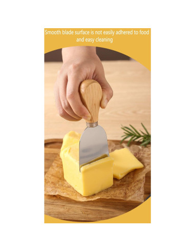 Juego de cuchillos para queso DBZQSCW 4 piezas acero inoxidable