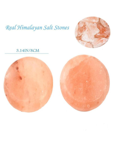 Kit de Masaje con Piedras Calientes de Sal del Himalaya 2 Pcs
