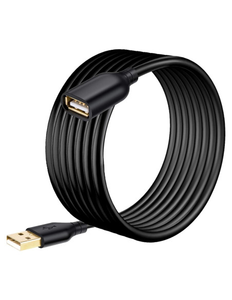 Cable de Extensión USB 2.0 Costyle 4.57m Negro Macho a Hembra Cable de Extensión USB 2.0 Costyle 4.57m Negro Macho a Hembra