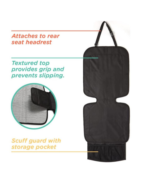 Protector de Asiento de Auto Nuby Deluxe Universal Negro Protector de Asiento de Auto Nuby Deluxe Universal Negro