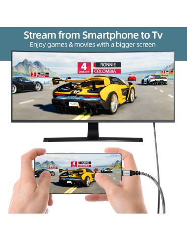 Cable USB C a HDMI Elecan 0.91m 4K@60Hz Alta Velocidad