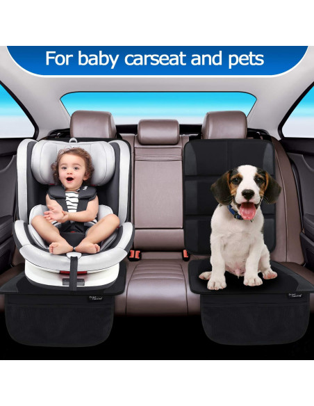 Protector de Asiento de Coche ORIENT FAMULAY Negro 2 Piezas Protector de Asiento de Coche ORIENT FAMULAY Negro 2 Piezas