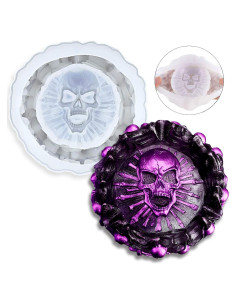Molde de Cenicero de Silicona Calavera Vastsoon 13 cm