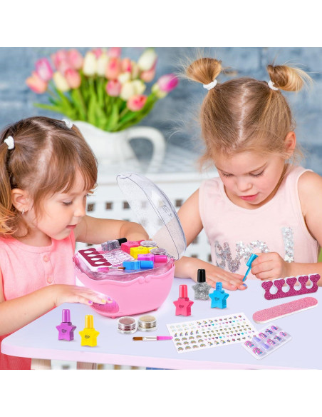 Kit de Esmalte de Uñas Shemira Rosa con Secador para Niñas Kit de Esmalte de Uñas Shemira Rosa con Secador para Niñas