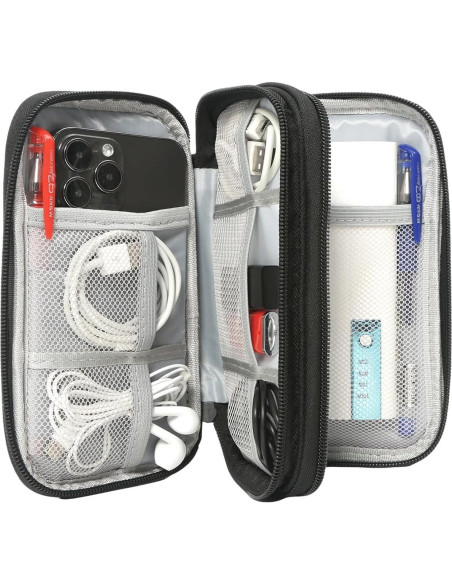 Organizador Electrónico de Viaje CAAORDKSO Grande Negro Organizador Electrónico de Viaje CAAORDKSO Grande Negro