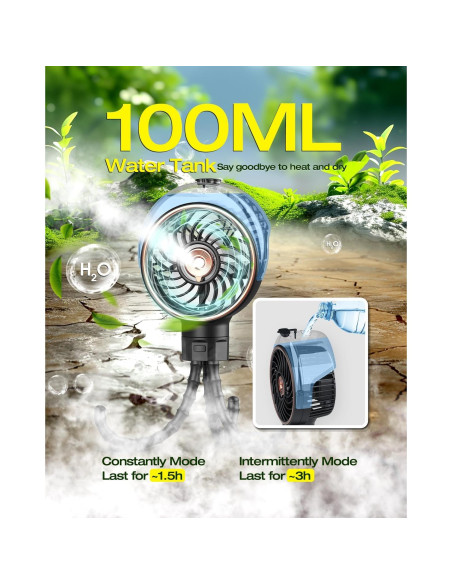 Ventilador de Nebulización Portátil Ausic P10 100ml Negro Ventilador de Nebulización Portátil Ausic P10 100ml Negro