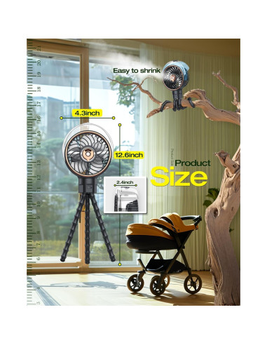Ventilador de Nebulización Portátil Ausic P10 100ml Negro