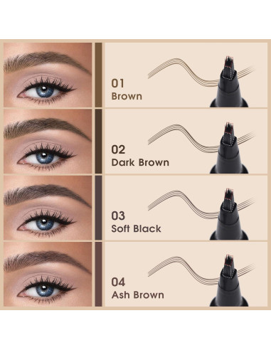 Lápiz de Cejas Microblading UCANBE 01 Marrón - Punta Angulada