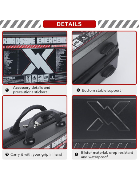 Kit de Emergencia para Automóvil Kitgo 137 Piezas Negro Kit de Emergencia para Automóvil Kitgo 137 Piezas Negro