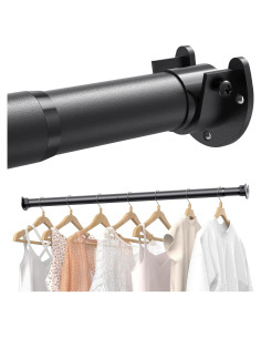 Barra de Closet Ajustable Supforce 43.2-71.1 cm Metal Negro