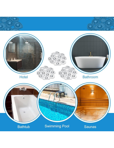 Riakrum 12 Contadores Antideslizantes para Baño Gris 12x12.5cm Riakrum 12 Contadores Antideslizantes para Baño Gris 12x12.5cm