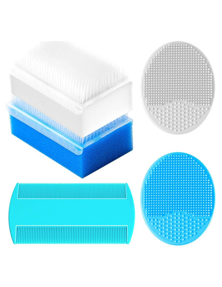 Kit de Cepillos para Costra Láctea YESYBC - 5 Piezas Azul Kit de Cepillos para Costra Láctea YESYBC - 5 Piezas Azul