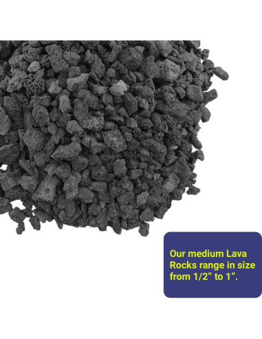 Roca de Lava Mediana American Fireglass 1/2"-1" 4.54 kg