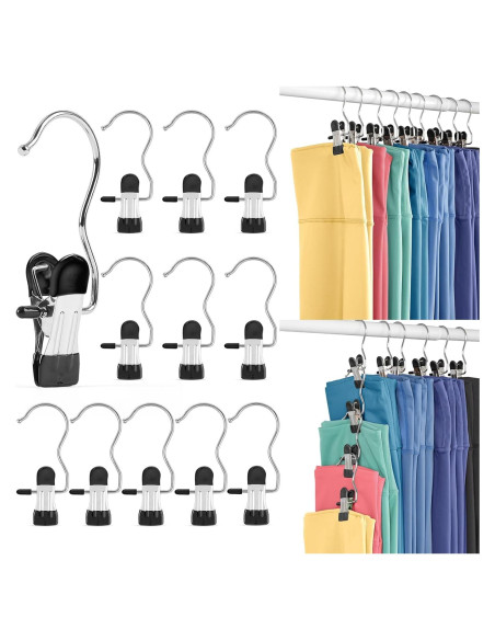Organizador de Leggings HOUSE DAY - 10 Perchas de Metal con Clips Organizador de Leggings HOUSE DAY - 10 Perchas de Metal con Clips