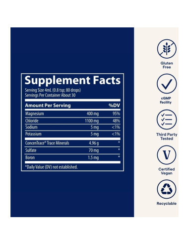 Trace Minerals Mega-Mag - Suplemento Líquido de Magnesio 120 ml