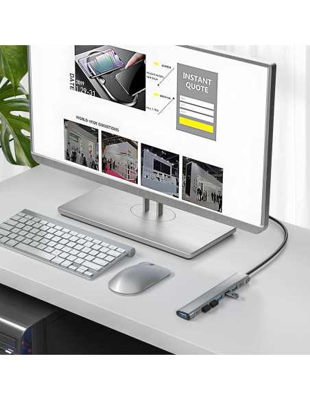 Hub USB 8 Puertos GKEAPZA 3.0 con Alimentación USB-C 5V/3A Hub USB 8 Puertos GKEAPZA 3.0 con Alimentación USB-C 5V/3A
