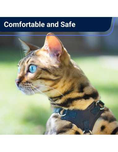 Arnés Houdini Escape Proof para Gato Mediano OutdoorBengal - Negro