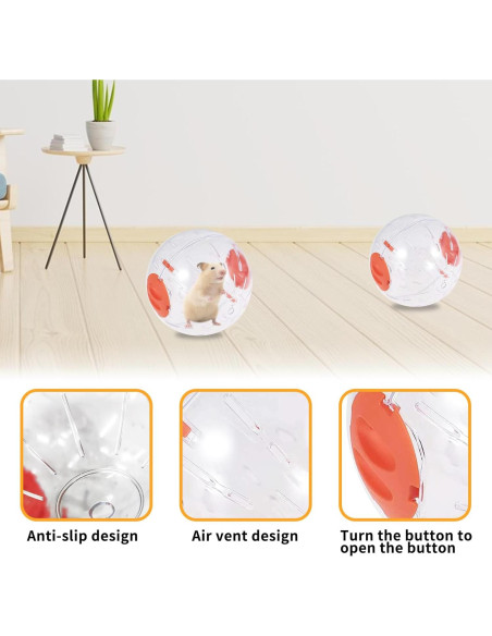Bola de Ejercicio para Hámster Andiker 14cm Naranja Transpirable Bola de Ejercicio para Hámster Andiker 14cm Naranja Transpirable