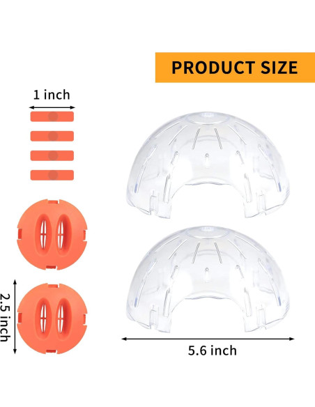 Bola de Ejercicio para Hámster Andiker 14cm Naranja Transpirable Bola de Ejercicio para Hámster Andiker 14cm Naranja Transpirable