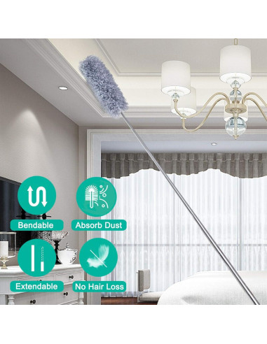 Plumero Extensible MIZIKUSON de Microfibra 254 cm Lavable