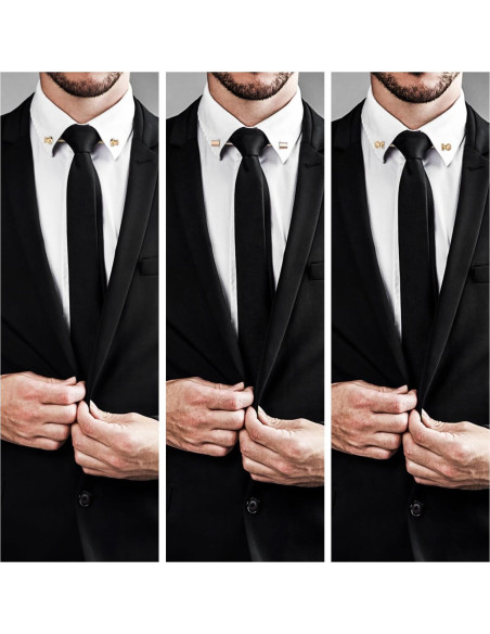 Clip de Corbata wynameleri Set 3 Piezas Dorado 60mm Clip de Corbata wynameleri Set 3 Piezas Dorado 60mm