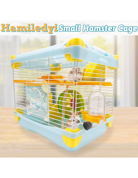 Jaula de Hámster Portátil Hamiledyi 2 Niveles 27.67x20.50cm Jaula de Hámster Portátil Hamiledyi 2 Niveles 27.67x20.50cm