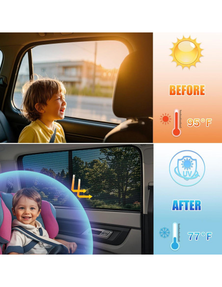 Cortina Solar de Ventana Lateral ZATOOTO para Coche Bebé Cortina Solar de Ventana Lateral ZATOOTO para Coche Bebé
