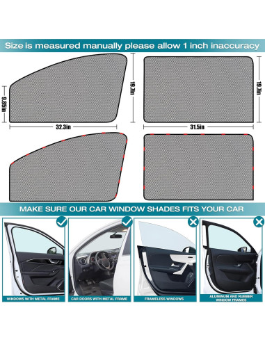 Cortina Solar de Ventana Lateral ZATOOTO para Coche Bebé