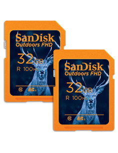 Tarjeta SD SanDisk 32GB 2-Pack UHS-I Full HD Naranja