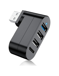 Hub USB 3.0 4 Puertos MVBOONE con USB C y Rotación 90/180