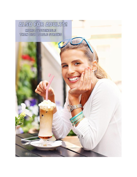 Pajillas de Silicona Reutilizables Doboli 10 Pulgadas 6 Unidades Pajillas de Silicona Reutilizables Doboli 10 Pulgadas 6 Unidades