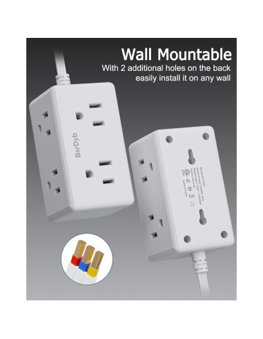 Regleta de Enchufes BsrDyb 1.52m 6 Tomas Ultra Plano