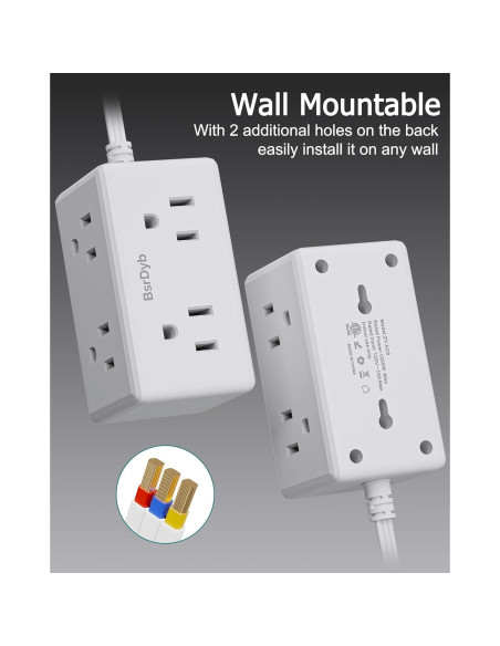 Regleta de Enchufes BsrDyb 1.52m 6 Tomas Ultra Plano Regleta de Enchufes BsrDyb 1.52m 6 Tomas Ultra Plano