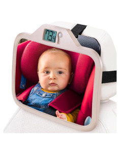 Espejo de Coche para Bebés TherMOMirror con Pantalla de Temperatura