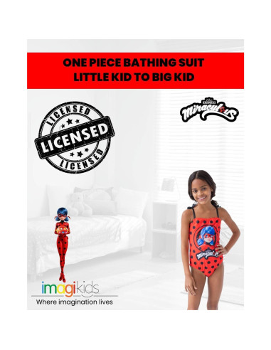 Traje de baño de una pieza Miraculous Ladybug para niñas 14-16
