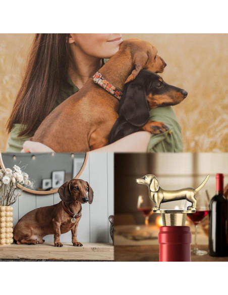 Tapon de Vino Dachshund LKKCHER, Regalo Original para Amantes de Perros Tapon de Vino Dachshund LKKCHER, Regalo Original para Amantes de Perros