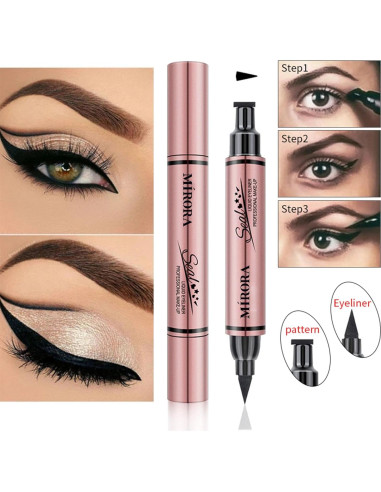 Sello de Eyeliner Multifuncional MIRORA Negro 15.5cm