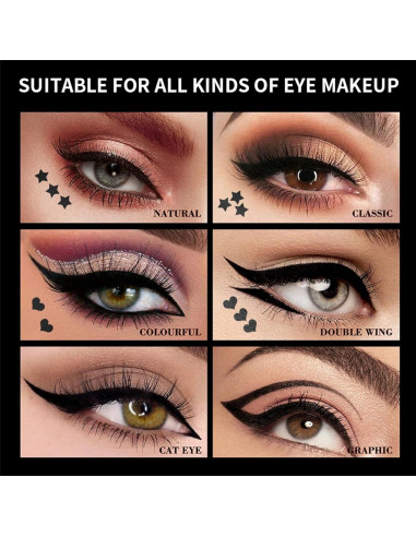 Sello de Eyeliner Multifuncional MIRORA Negro 15.5cm