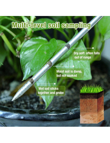 Medidor de Humedad de Suelo Lichtund 25.4 cm para Plantas