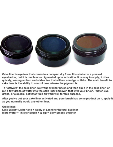 Delineador de Ojos en Pasta Negro Mate y Sombra Activada por Agua Delineador de Ojos en Pasta Negro Mate y Sombra Activada por Agua