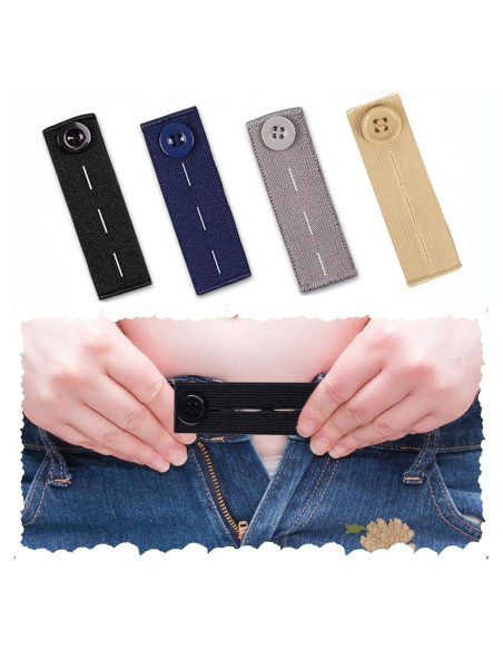 Paquete de 4 Extensores de Cintura Elásticos Taoqiao - Ajuste 1 a 5 cm Paquete de 4 Extensores de Cintura Elásticos Taoqiao - Ajuste 1 a 5 cm