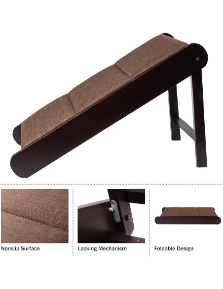 Rampa Plegable para Perros PETMAKER - Madera Antideslizante Rampa Plegable para Perros PETMAKER - Madera Antideslizante