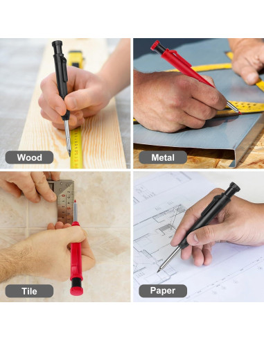 Paquete de 2 Lápices Mecánicos MECHEER con 12 Recargas