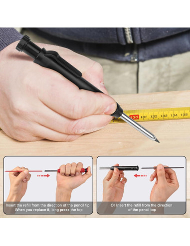 Paquete de 2 Lápices Mecánicos MECHEER con 12 Recargas
